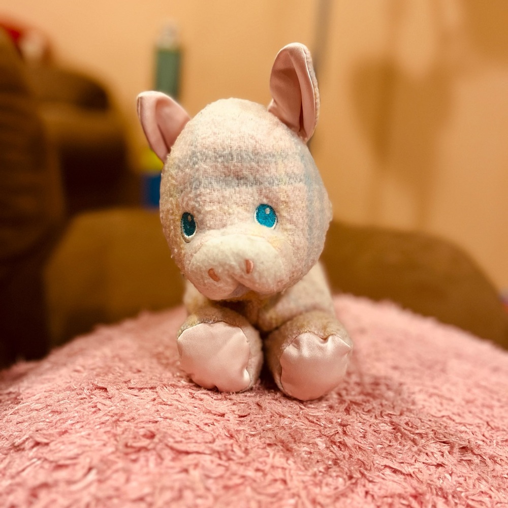 VTG Playskool Snuzzles RARE Blankies Plush Pig